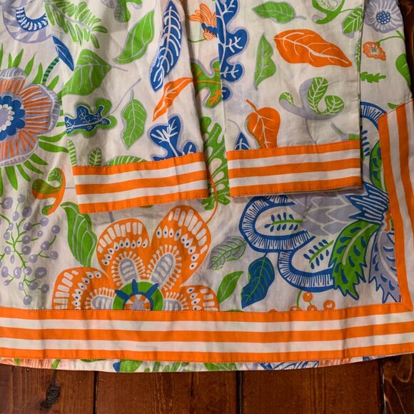 Gretchen Scott Floral Striped Women's Small V-Neck Relaxed Tunic Top Blouse EUC - Picture 8 of 12